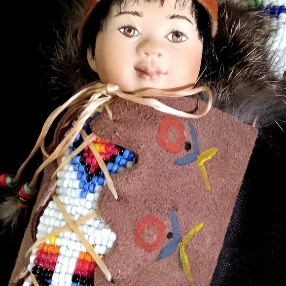 Bisque Native American Baby Doll 2010 Artist's Proof" by Sandra Wright Justiss - Picture 6 of 9